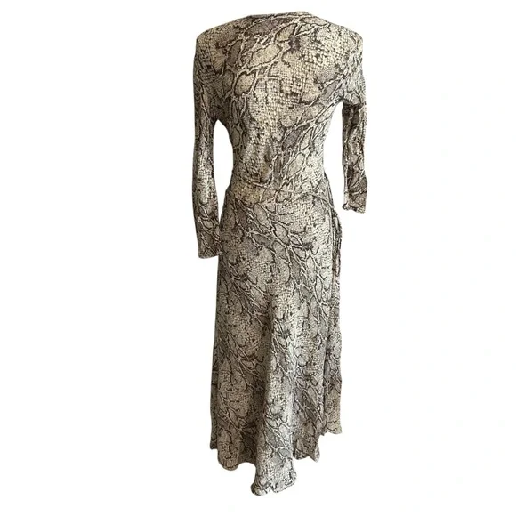 Reformation Jaz Wrap Snake Print Dress Size XL - Picture 7 of 8